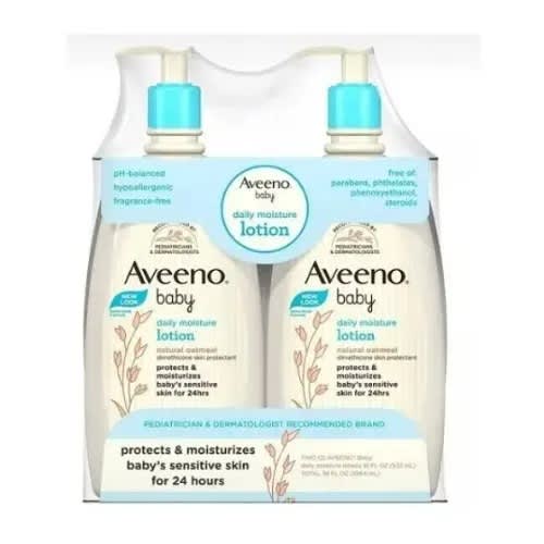 Aveeno Baby Daily Moisture Lotion With Natural Oat - 18oz - 2 Pieces