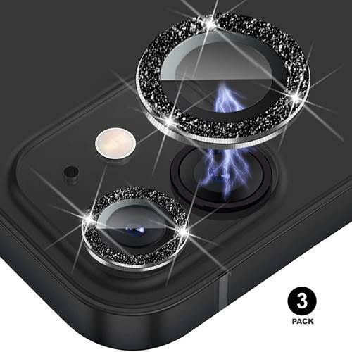 Black Camera Protector For Iphone 12 Mini - 3 Pack