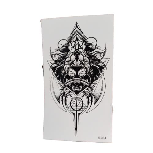 Black Lion Temporary Tattoo Stickers