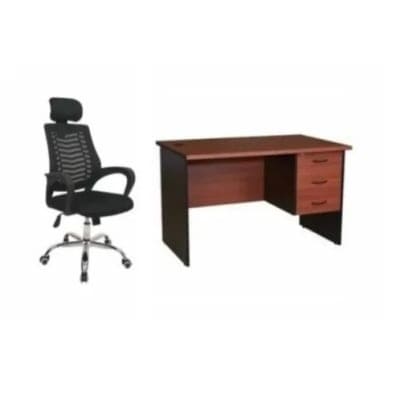 Set Of Swivel Office Chair And Office Executive Table