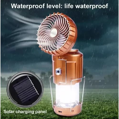 Rechargeable And Solar Lantern With Fan - 2200mAh