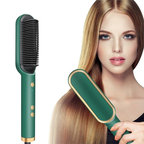 2 In 1 Hot Comb Electric Hair Straightener - Wet & Dry