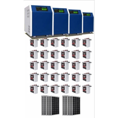 Inverter System (4 Units) 5KVA (20KVA) 360V With 30 Units 230Ah Genus Tubular Battery/60 Panels