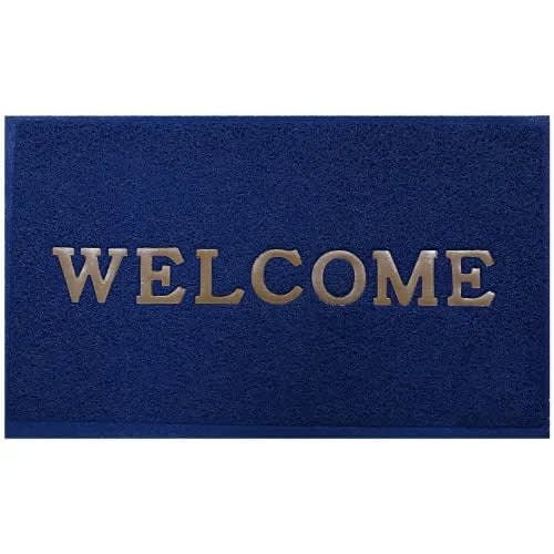 2 Set Of Rubber Foot Door Mat - Blue
