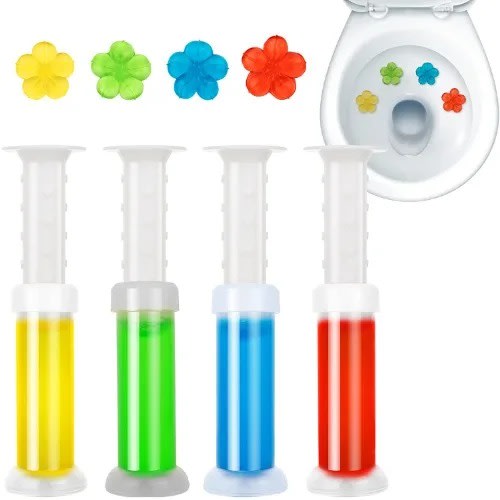 Toilet Fragrance Gel Stamp - Bathroom Deodorizer Bowl Cleaner - 4 Pieces