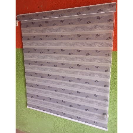 Window Blind - Horizontal Flower - Grey 4ft By 4ft