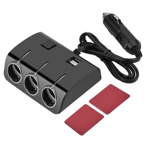 Car Cigarette Lighter Adapter - One To Two Conversion Charger