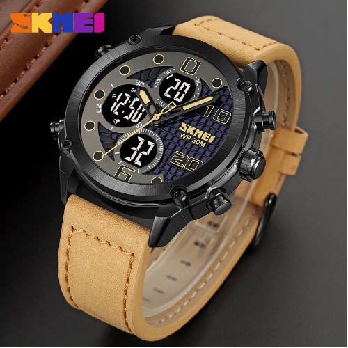 Men Leisure Wrist Watch - Multifunctional Dual-time Sports Digital Watch