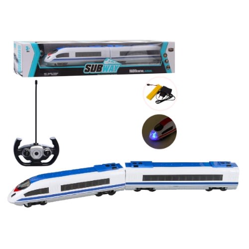 Remote Control Rechargeable High Speed Bullet Train Set With Realistic Led Light - 31"