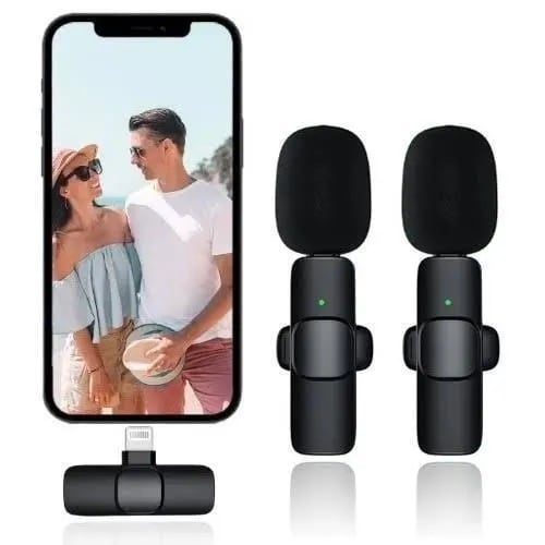 Double Lapel Mic For iPhone - Vlogging Noise Cancellation Microphone