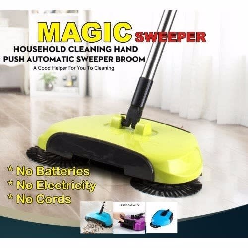 360 Degree Rotate Spin Magic Sweeper - Yellow