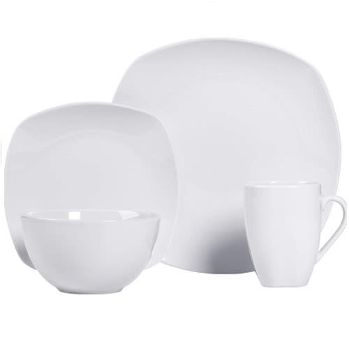 Tabletops Gallery 16 Piece Dinner Set - Logan Casual Design - Square