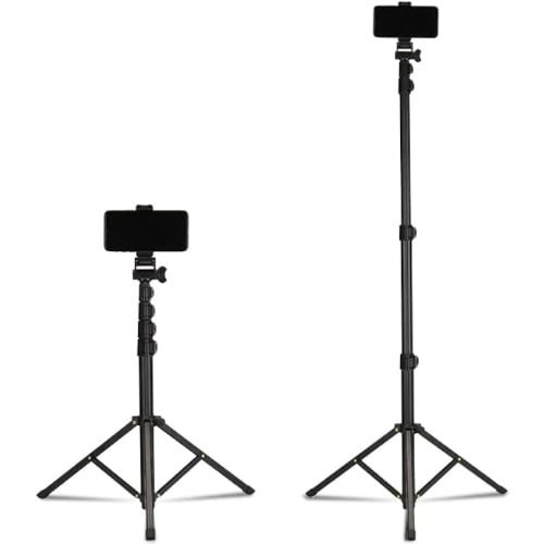 MT39 61'' Aluminum Extendable Cell Phone Tripod Stand With Selfie Stick Tripod And Phone Clip