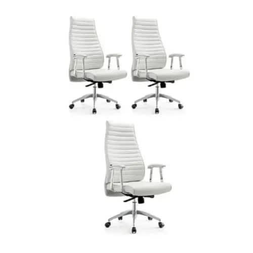 Executive Leather Office Chair-3 Pcs