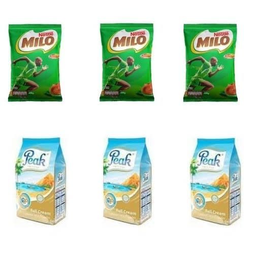 Peak Milk- 360g X3 & Milo- 400g X 3