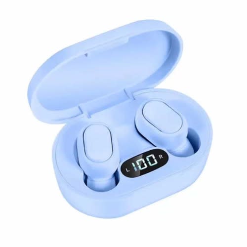 E7S  Wireless Earbuds With Led Power Display Screen Bluetooth - Blue