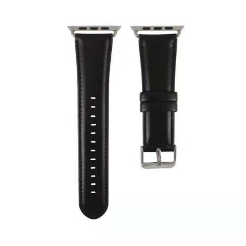 Watch Leather Watch Band  42mm-44mm- Black