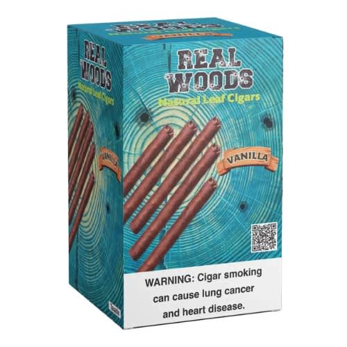 Product / Real Woods Natural Leaf Cigars 8/5ct - 40 Cigars Vanilla Flavour