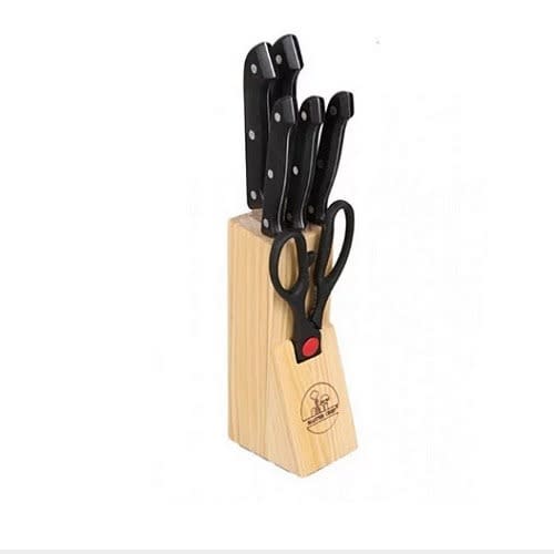 Master Chef 7 Pieces Knife Set With Wooden Holder