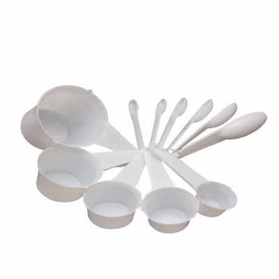 11-Piece Measuring Cups/Spoons - White