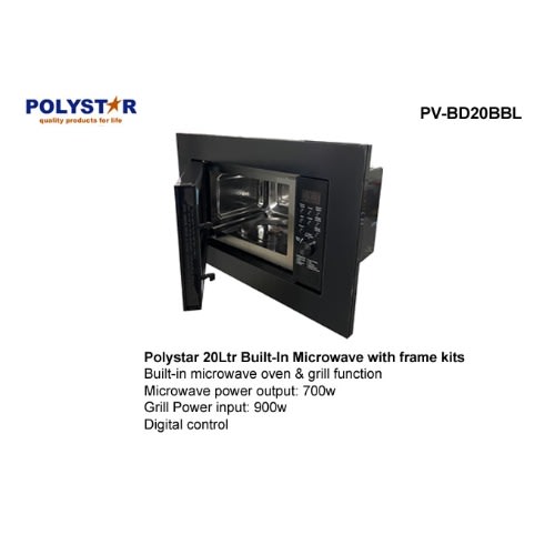 Built-in Microwave Oven & Grill Function - 20L