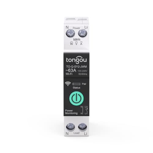 63a Wifi Smart Circuit Breaker Switch With Metering 1p Din Rail Tuya App