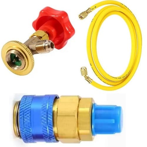 Refrigerant Charging Hose & Valve With Gas Can Opener
