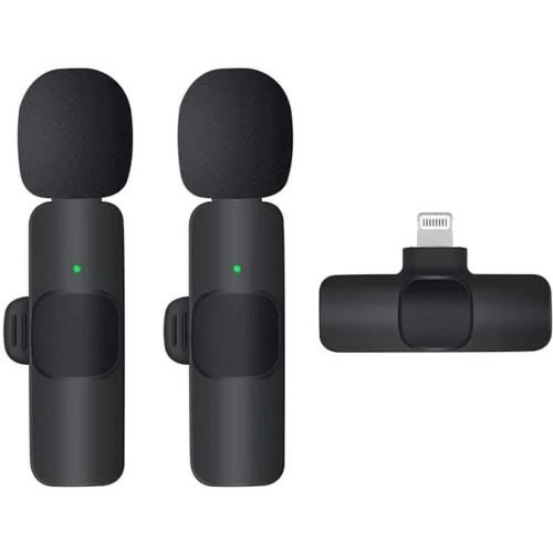 K9 Wireless Microphone Lavalier With 2 Mic For iPhone