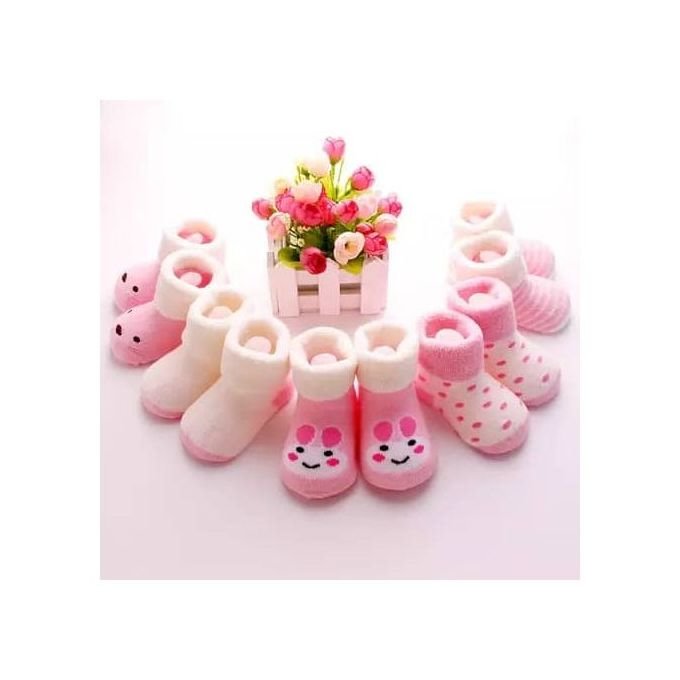 5 Pairs Baby Booties Shoe Socks