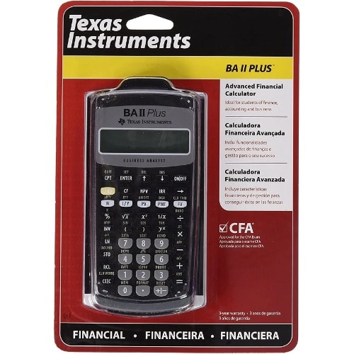 BA II Plus Financial Calculator - 10-Digit LCD Screen - Business & Student Tool
