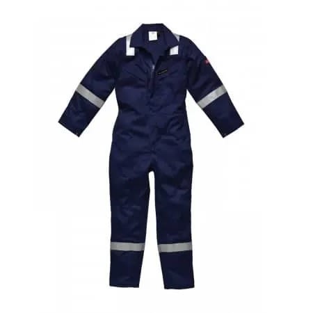Safety Coverall With Reflector - Blue - L