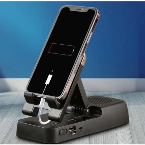 Phone Holder With Bluetooth Music Player With Built-in 12000mAh Powerbank