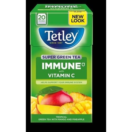 Tetley Super Green Tea Immune With Vitamin C - 20 Tea Bags