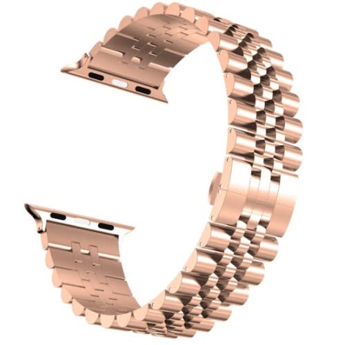Stainless Steel Straps For iWatch - 42mm/43mm/44mm/45mm - Rose Gold