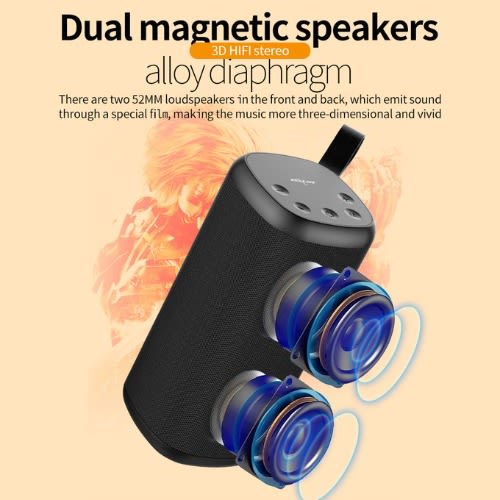 S35 Black Portable Bass Blast Bluetooth Speaker