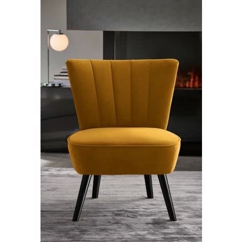 Accent Chair- Yellow Fabric