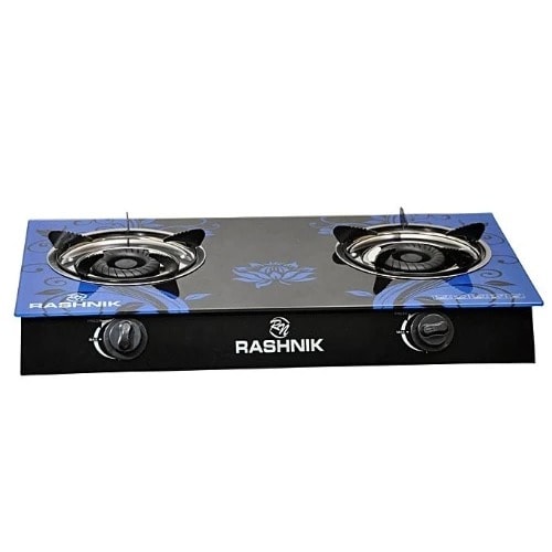 Rashnik Glass Top Gas Cooker -2-burners