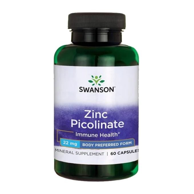 Swanson Zinc Picolinate 22mg, 60 Capsules