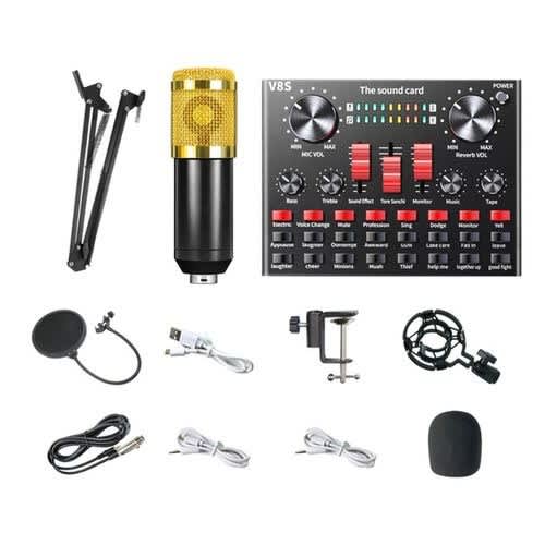 Bm 800 Condenser Microphone With V8s Sound Card And Accessories
