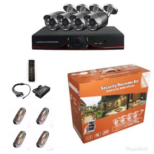CCTV 4 Channels Bullet Camera System