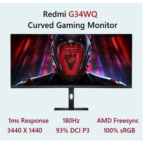 Xiaomi Redmi 34 Inch G34wq Ips 180hz Curved Gaming Monitor