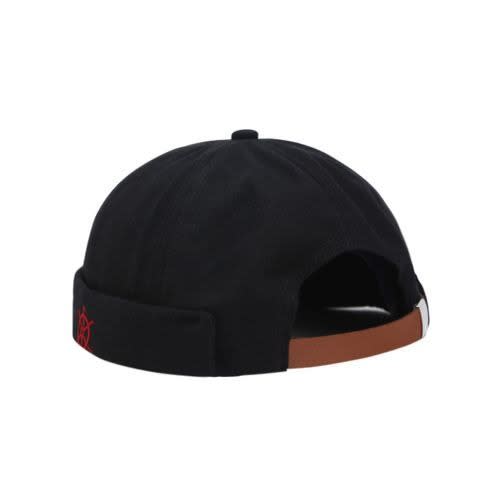 Unisex Adjustable Brimless Retro Hat - Black