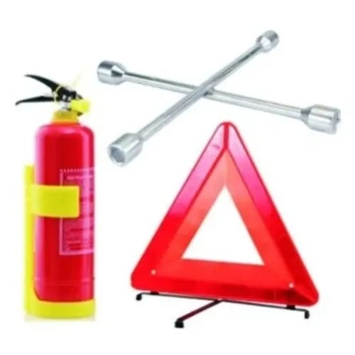 Fire Extinguisher - 1kg + Wheel Spanner + C- Caution Sign