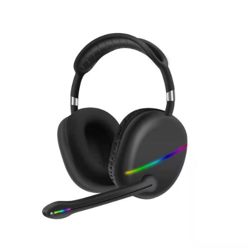 Akz Max15 Rgb Wireless Gaming Headset With Bluetooth V5.1 And Built-in Mic - Black