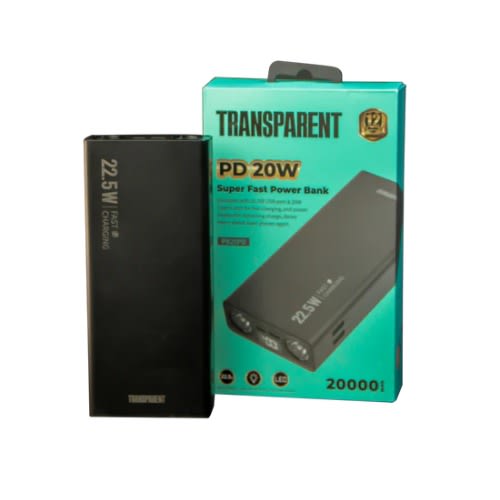 Transparent 20000mAh Power Bank - pb20pd