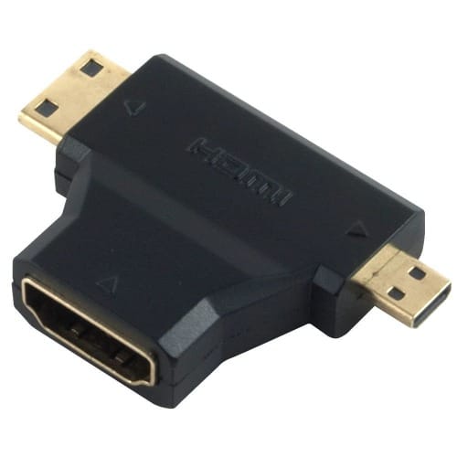 Hdmi Female To Mini Hdmi+ Micro Hdmi Adapter