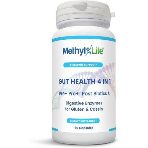 Prebiotic Probiotic Postbiotic Blend With Digestive Enzymes - Tributyrin - 60 caps
