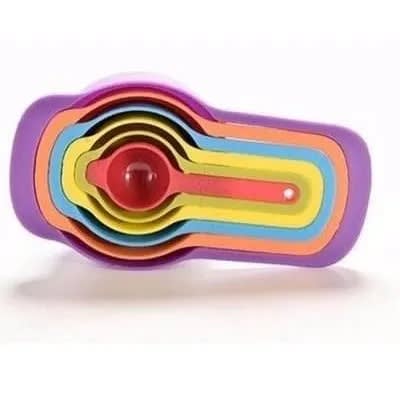 Colorful Measuring Cups And Spoon Set - 6pcs