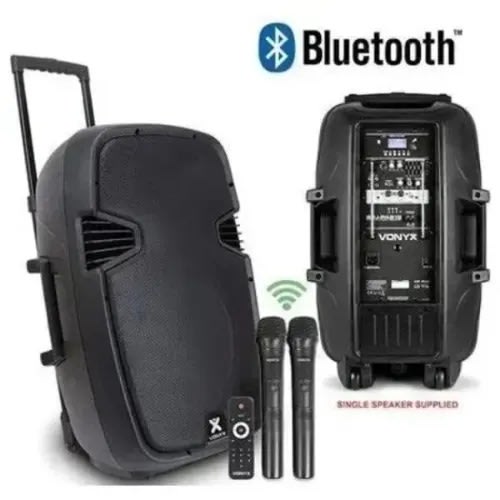 Sonok - Rechargeable Public Address System With Bluetooth & 2 Microphone -12' - 3000w