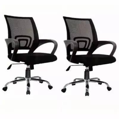 Vigor Back Mesh Fabric Swivel Office Chair - Set Of 2